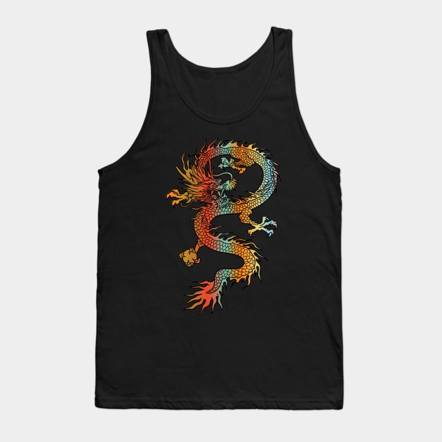 Japanese Dragon Vintage Demon Retro 104 Tank Top by dvongart